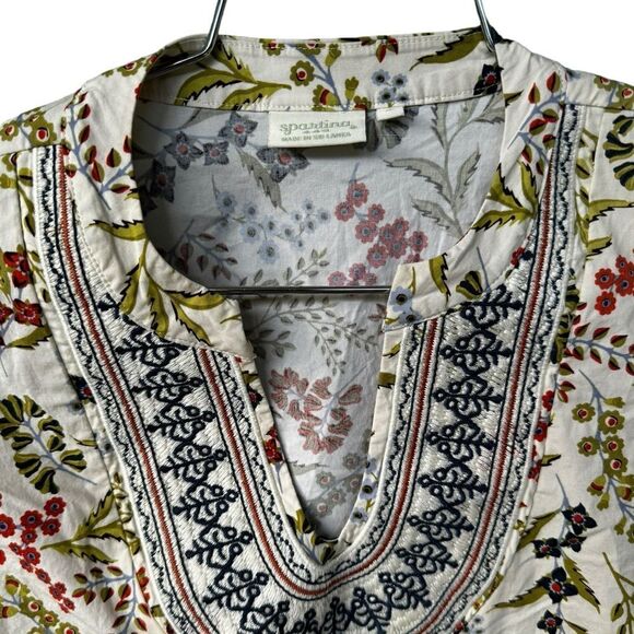 Spartina 449 Sahira Blouse Marsh Boardwalk Floral Sprigs S - Picture 4 of 6